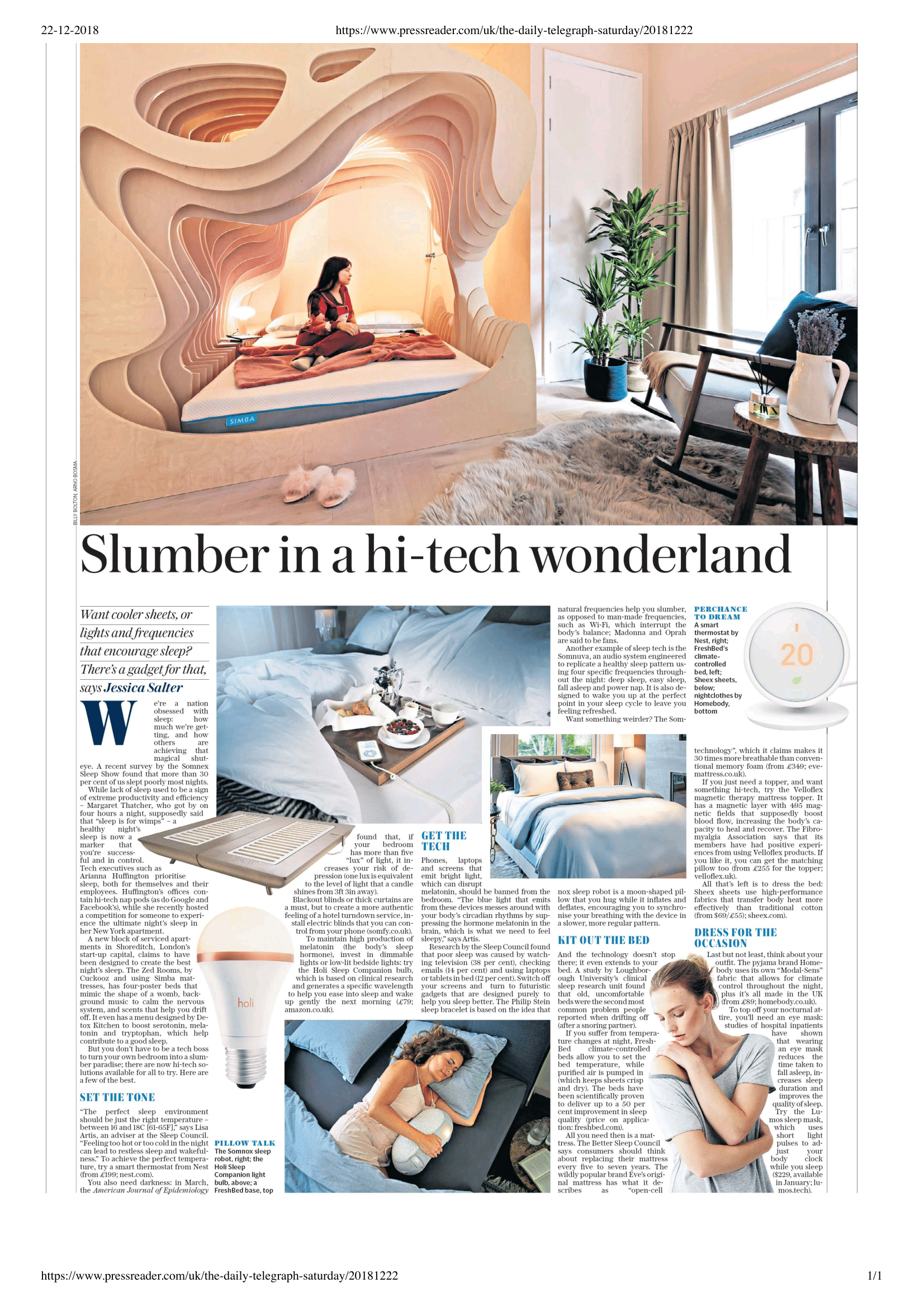 Freshbed daily Telegraph